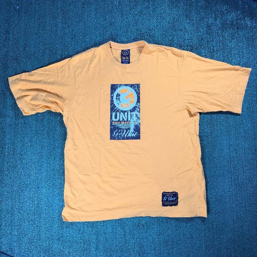 Y2K G-Unit T-Shirt Size 2XL Orange Heavyweight Graphic Tee